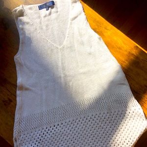 Rachel Roy Knitted Shirt (no sleeves) White Long